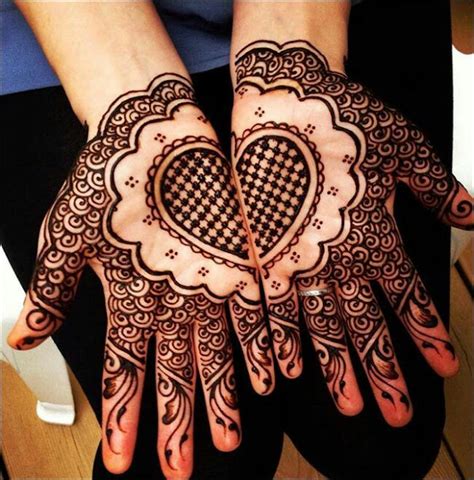 henna heart designs